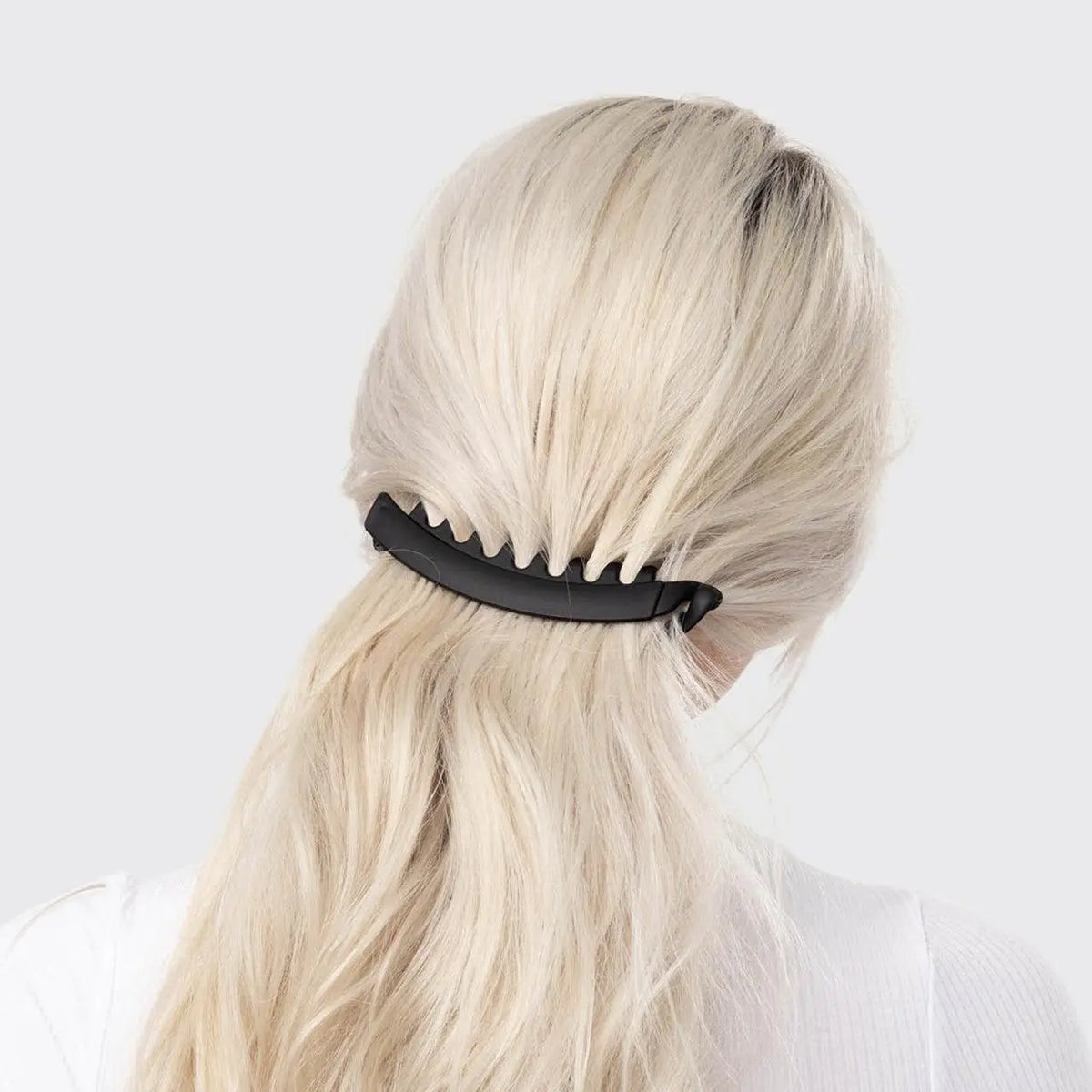 Pinza para el pelo 2 piezas - Negro y Tort, de plástico negro con diseño Tornado, ideal para almacenar alimentos